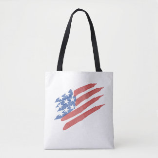 Rot-Weiß-Blau-Wasserfarbe-Amerikanische-Flagge Tasche