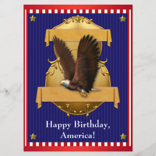 Rot Weiß Blau Weißkopfseeadler Patriotisch 4. Juli Einladung