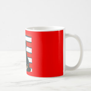 Rot, Weiß & Blau Yorkie Poo Kaffeetasse