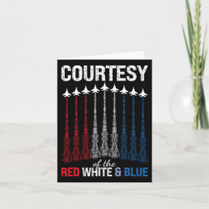Rot-weiß-blaue Flagge der USA Kampfjets 4. Juli Karte