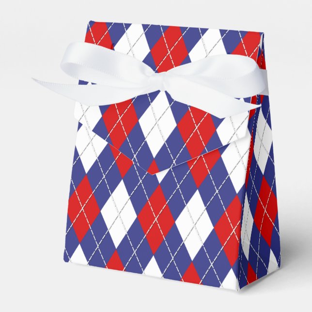 Rot, Weiß, Blaue Raute 2-GASTGESCHENK-Box, Zelt Geschenkschachtel (Vorderseite)