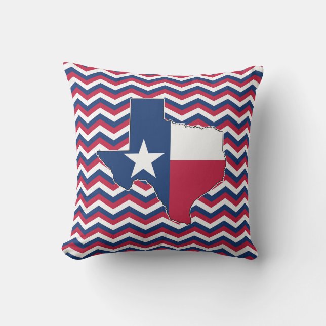 Rot-weiß-blaue Texas dekorative Kissen Kissen (Vorderseite)