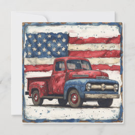 Rot, Weiß, Blauer Abenteuer: Vintager Ruhm Feiertagskarte