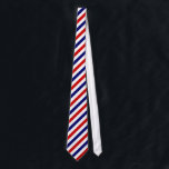 Rot-weiß-blaugestreifte Krawatte<br><div class="desc">Rote, weiße und blau diagonal gestreifte Krawatte.</div>