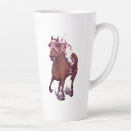 Rot Weiß Brauner Champion Rennpferd Gebet Milchtasse