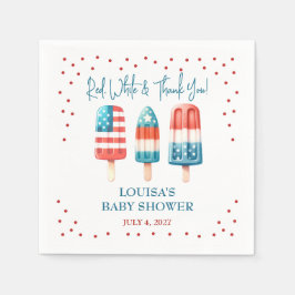 Rot, Weiß & Danke! Patriotic Popsicle Dusche Serviette