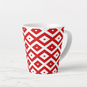Rot-Weiß-Diamantmuster Milchtasse