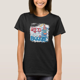 rot weiß geblasen und die amerikanische Flagge auf T-Shirt