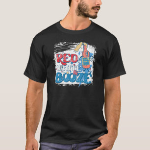 rot weiß geblasen und die amerikanische Flagge auf T-Shirt