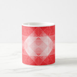 Rot-Weiß geometrisch gemusterte Tasse