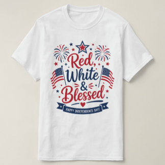 Rot, Weiß & Gesegnet 4. Juli Patriotisch T-Shirt