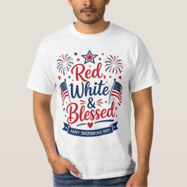 Rot, Weiß & Gesegnet 4. Juli Patriotisch T-Shirt