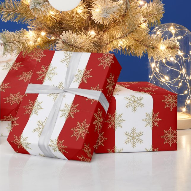 Rot-Weiß-Gestreifte Feier Geschenkpapier (Feiertage)