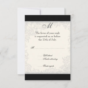 Rot-weiß gestreifte Tulpe - Hochzeitseinladung RSVP Karte