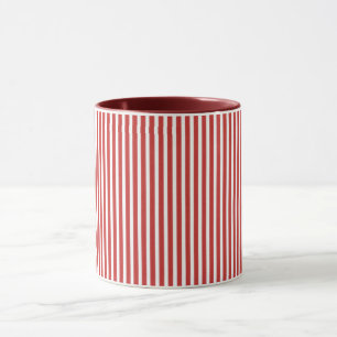 Rot-weiß-gestreifte Weihnachten Tasse
