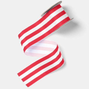 Rot-Weiß gestreifte Weihnachts-Geschenke Satinband