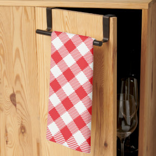 Rot-Weiß Gingham Geschirrtuch