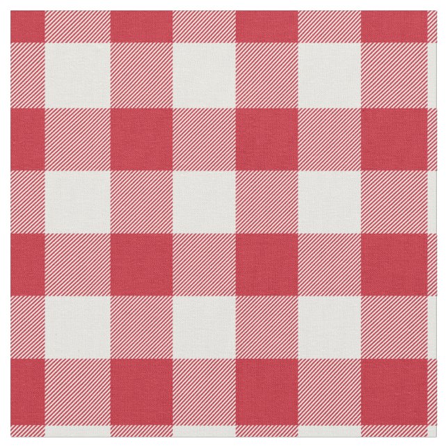Rot-Weiß Gingham Karo Stoff (Nahaufnahme)