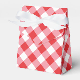 Rot-Weiß-Gingham-Muster Geschenkschachtel