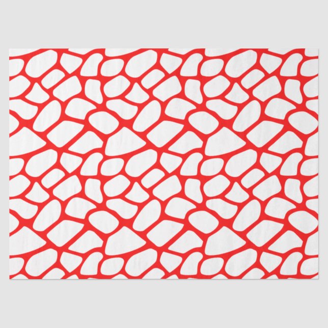 Rot-Weiß-Giraffenmuster Seidenpapier (Vorderseite)