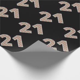 Rot, Weiß, Grün "21" 21. Veranstaltung am Weihnach Geschenkpapier