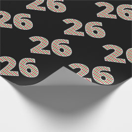 Rot, Weiß, Grün "26" 26. Veranstaltung am Weihnach Geschenkpapier