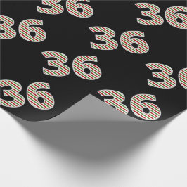 Rot, Weiß, Grün "36" 36. Veranstaltung am Weihnach Geschenkpapier