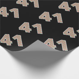 Rot, Weiß, Grün "41" 41. Veranstaltung am Weihnach Geschenkpapier