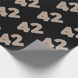 Rot, Weiß, Grün "42" 42. Veranstaltung am Weihnach Geschenkpapier