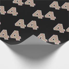 Rot, Weiß, Grün "44" 44. Veranstaltung am Weihnach Geschenkpapier