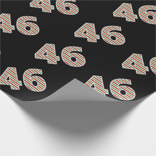 Rot, Weiß, Grün "46" 46. Veranstaltung am Weihna Geschenkpapier
