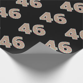 Rot, Weiß, Grün "46" 46. Veranstaltung am Weihnach Geschenkpapier