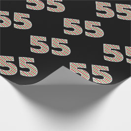 Rot, Weiß, Grün "55" 55. Veranstaltung am Weihnach Geschenkpapier