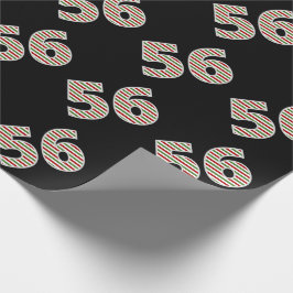 Rot, Weiß, Grün "56" 56. Veranstaltung am Weihnach Geschenkpapier
