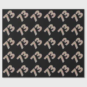 Rot, Weiß, Grün "73" 73. Veranstaltung am Weihnach Geschenkpapier
