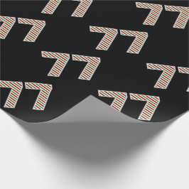 Rot, Weiß, Grün "77" 77. Veranstaltung am Weihnach Geschenkpapier