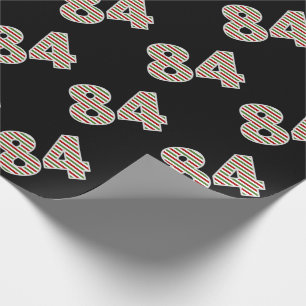 Rot, Weiß, Grün "84" 84. Veranstaltung am Weihnach Geschenkpapier