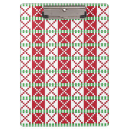Rot, Weiß, grün Lettisch Lettische Volkskunst Klemmbrett