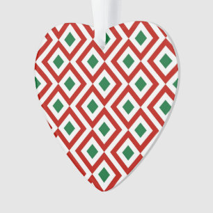 Rot, Weiß, Grün Ornament