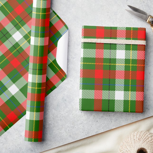 Rot-Weiß-Grünes Flanell-Karo-Design  Geschenkpapier (Von Creator hochgeladen)