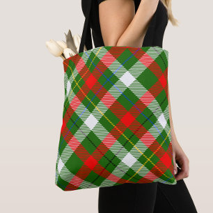 Rot-Weiß-Grünes Flanell-Karo-Design Tasche