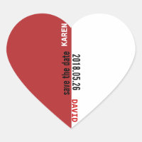 Rot-Weiß-Heart-Prägung
