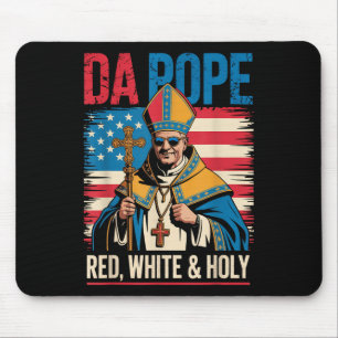 Rot Weiß Heiliger Papst aus Amerika Chicago Papst Mousepad