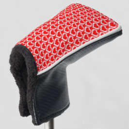 Rot-Weiß-Herzen-Muster Golf Headcover