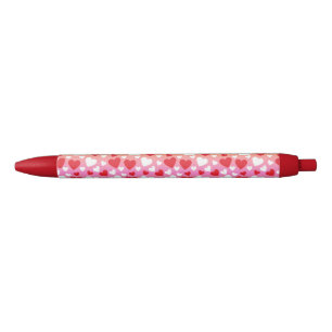 Rot-Weiß-Herzen-Musterstift Kugelschreiber
