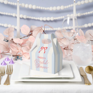 Rot Weiß & Ich Heirate Blau Gestreifte Brautparty Geschenkschachtel