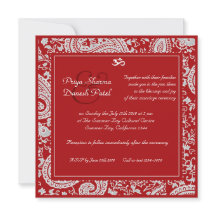 Rot-Weiß-Indianerdamast Hindu Hochzeit