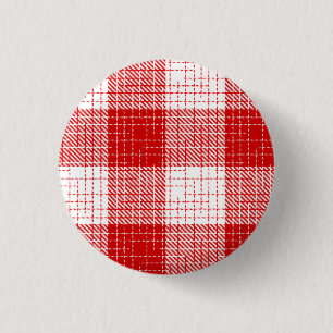 Rot-Weiß-Kariertes-Design mit fettem Karomuster Button
