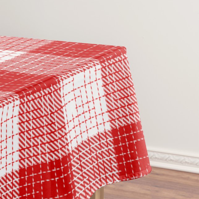 Rot-Weiß-Kariertes-Design mit fettem Karomuster Stoff (Von Creator hochgeladen)