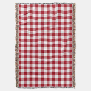 Rot-Weiß kariertes Gingham-Muster Decke